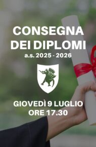 Immagine dedicata alla cerimonia della COnsegna dei diplomi anno scolastico 2025-2026