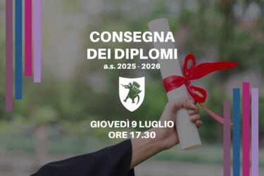 Immagine dedicata alla cerimonia della COnsegna dei diplomi anno scolastico 2025-2026